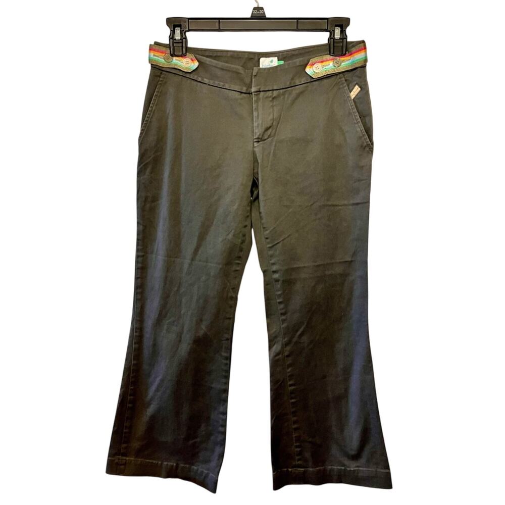 Birdie Golf Gray Flat Front Ankle Pants Stretch Women’s Size 2 VINTAGE Y2K